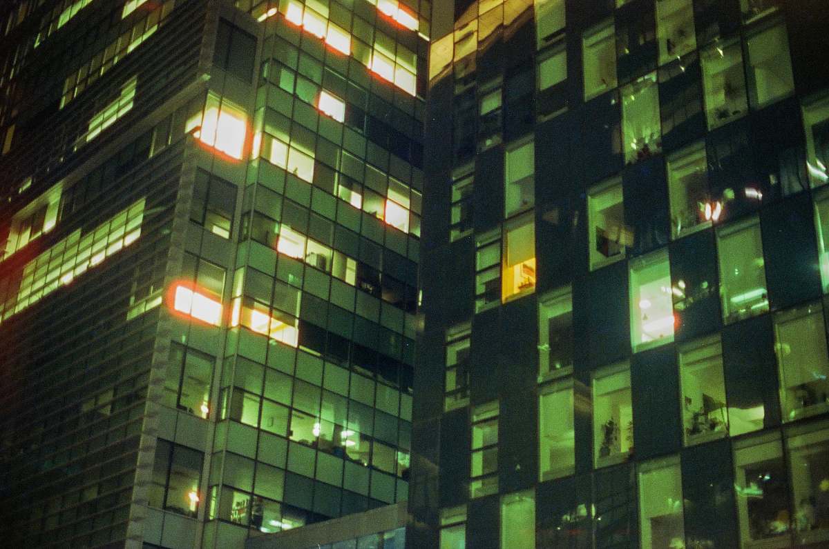 office building grey concrete building city